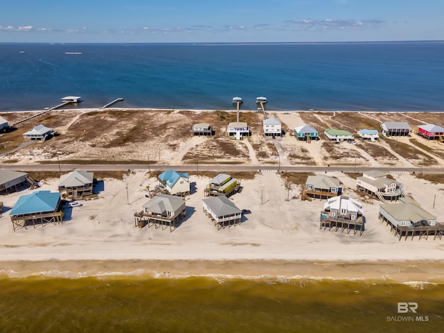 105 Strand Ct, Dauphin Island, AL 36528 - aerial view with a water view and a beach view