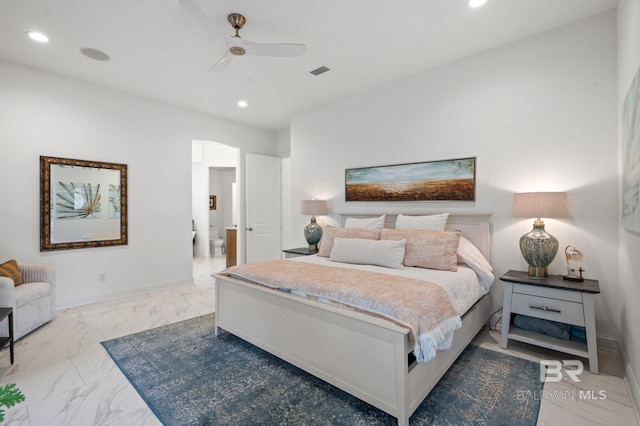 bedroom with ceiling fan