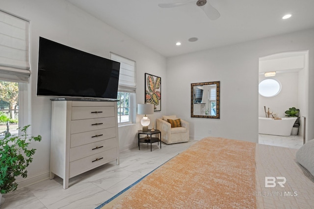 bedroom with ceiling fan