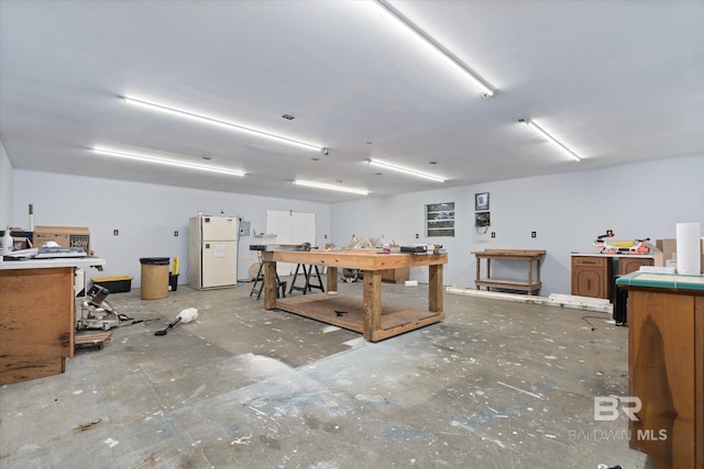 409 E Byron Ave, Mobile, AL 36609 - miscellaneous room featuring a workshop area and concrete floors