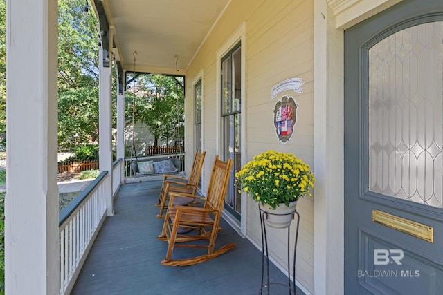 balcony with covered porch