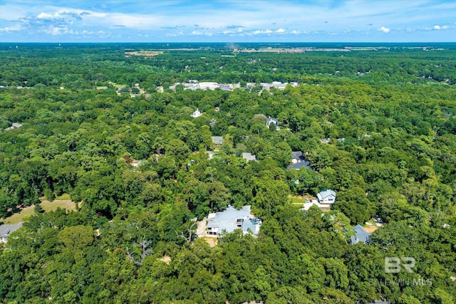 aerial view with a forest view