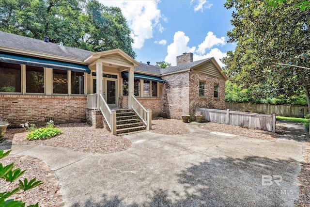 view of front of home