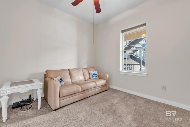 1430 Regency Rd Unit G101, Gulf Shores, AL 36542 - living area featuring carpet and ceiling fan