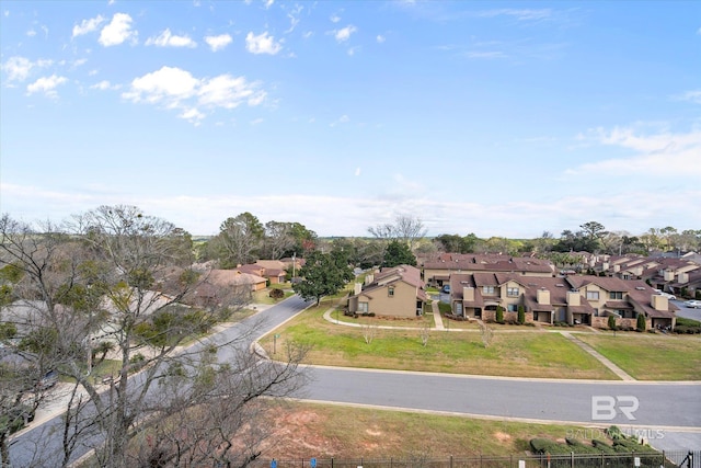 bird's eye view featuring a residential view