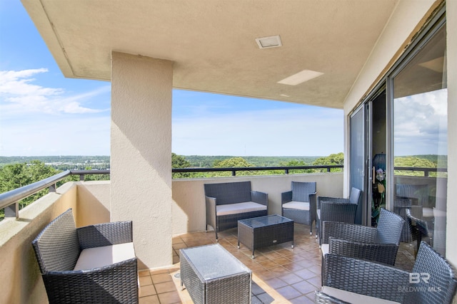 balcony with an outdoor living space