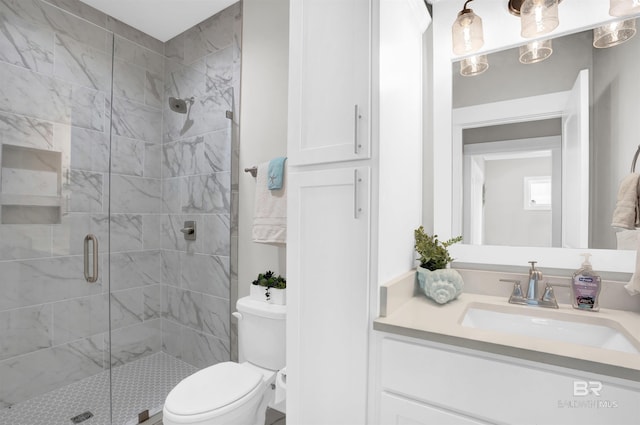 2831 Salt Dr, Orange Beach, AL 36561 - bathroom with a stall shower, toilet, and vanity
