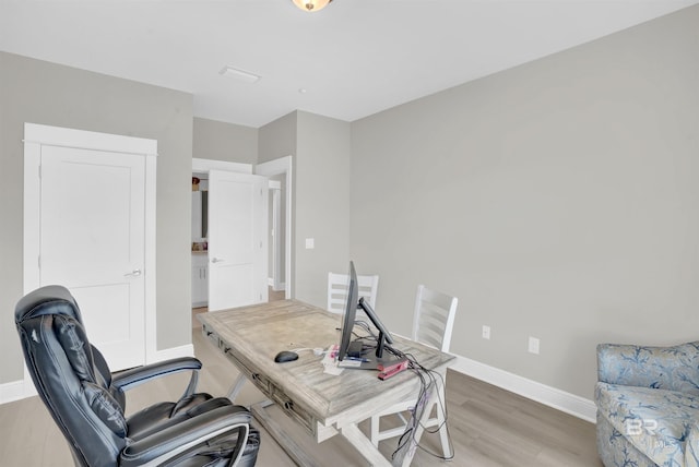2831 Salt Dr, Orange Beach, AL 36561 - office with baseboards and light wood-style flooring