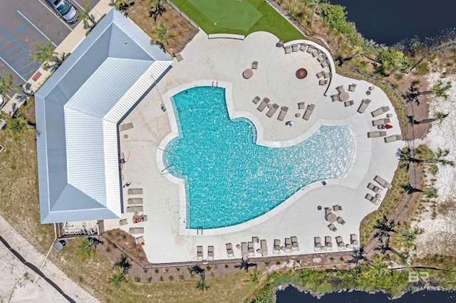 2831 Salt Dr, Orange Beach, AL 36561 - drone / aerial view of a pool area