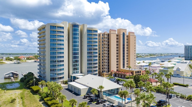 view of property featuring a water view