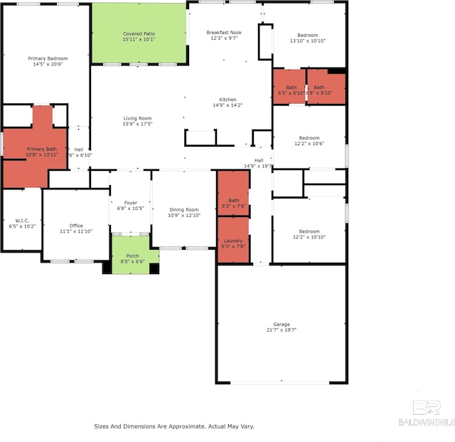 2345 Laurel St, Semmes, AL 36575 - view of floor plan / room layout