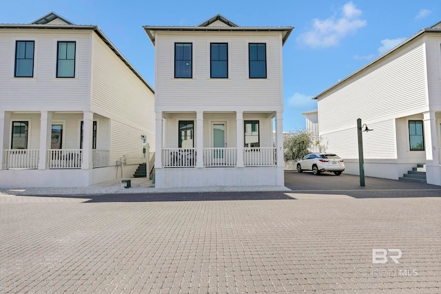 front of property with a porch