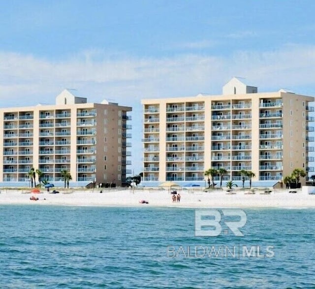 water view with a beach view