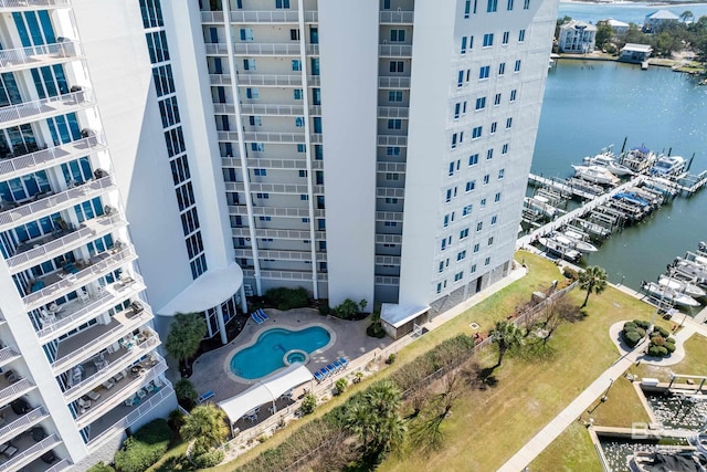 28250 Canal Rd Unit 101, Orange Beach, AL 36561 - birds eye view of property featuring a water view