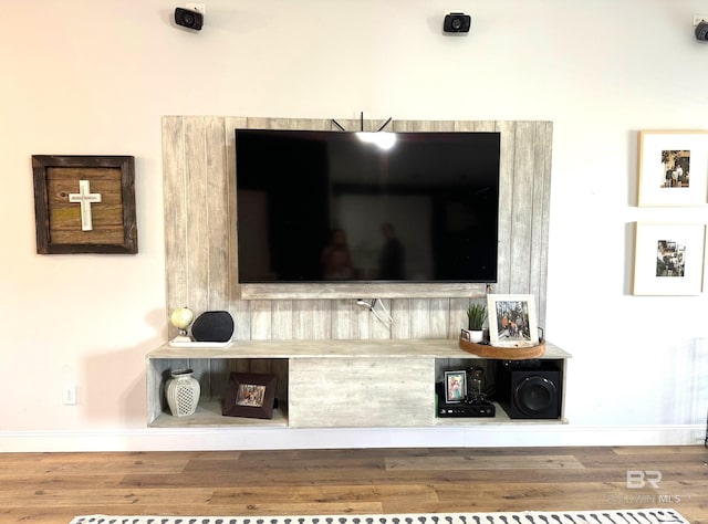 interior details featuring baseboards and wood finished floors