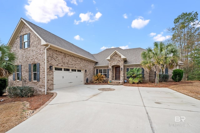 view of front facade featuring a garage