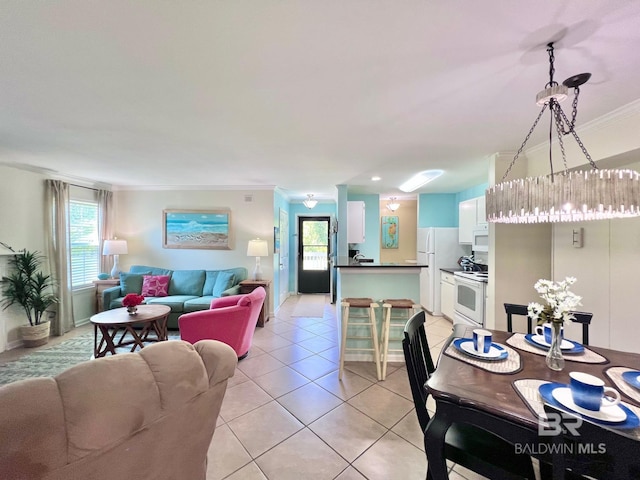 6194 Gulf Shores Pkwy Unit A6, Gulf Shores, AL 36542 - living room featuring crown molding and light tile patterned floors