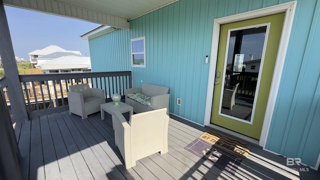 deck featuring an outdoor hangout area