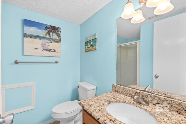930 W Beach Blvd Unit 108, Gulf Shores, AL 36542 - full bathroom with toilet, a stall shower, vanity, and a textured ceiling