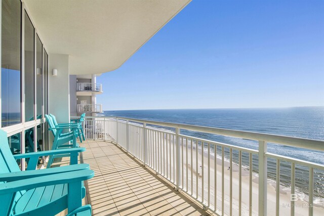 825 W Beach Blvd Unit 10, Gulf Shores, AL 36542 - balcony with a water view and a beach view
