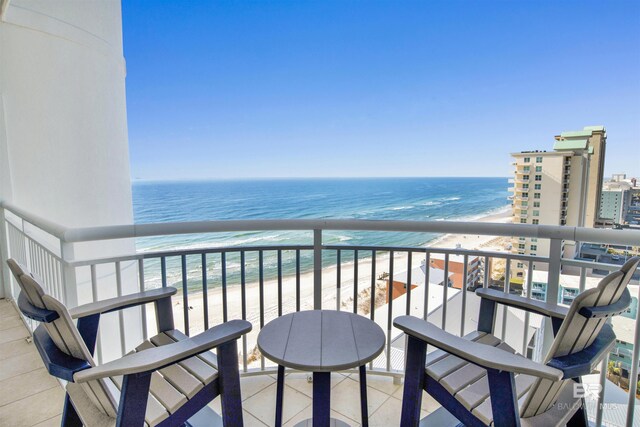 825 W Beach Blvd Unit 10, Gulf Shores, AL 36542 - balcony featuring a water view and a beach view