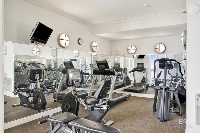 825 W Beach Blvd Unit 10, Gulf Shores, AL 36542 - gym featuring crown molding