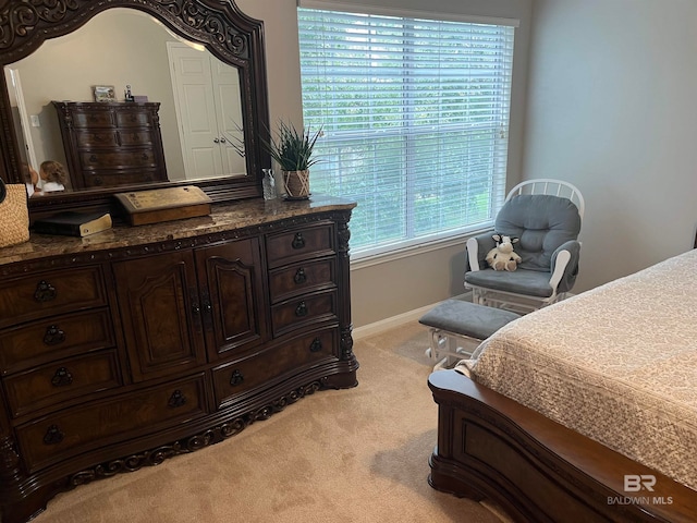 view of carpeted bedroom