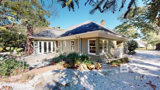 exterior space with french doors