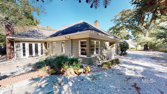 view of front of home featuring french doors