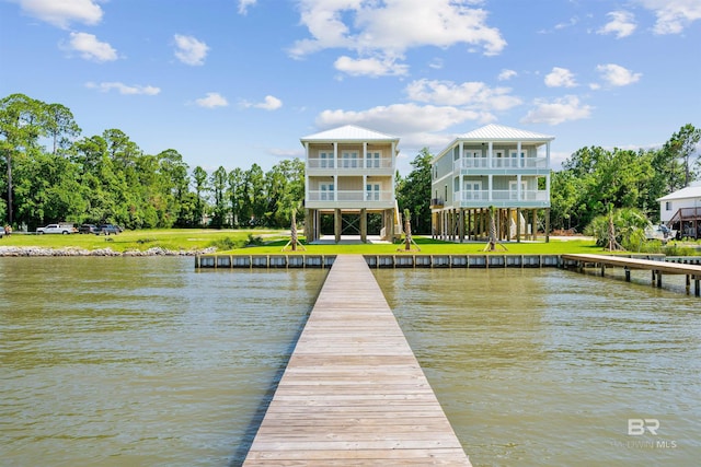 25995 W Perdido Ave, Orange Beach, AL 36561 - dock area featuring a water view and a balcony