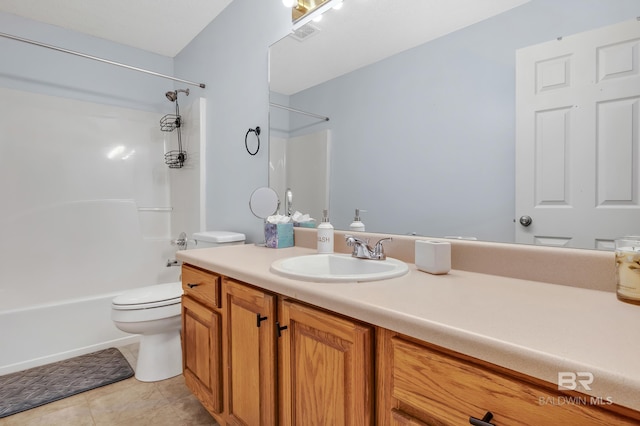 9678 Nottingham Ct, Daphne, AL 36526 - bathroom with  shower combination, vanity, and tile patterned flooring