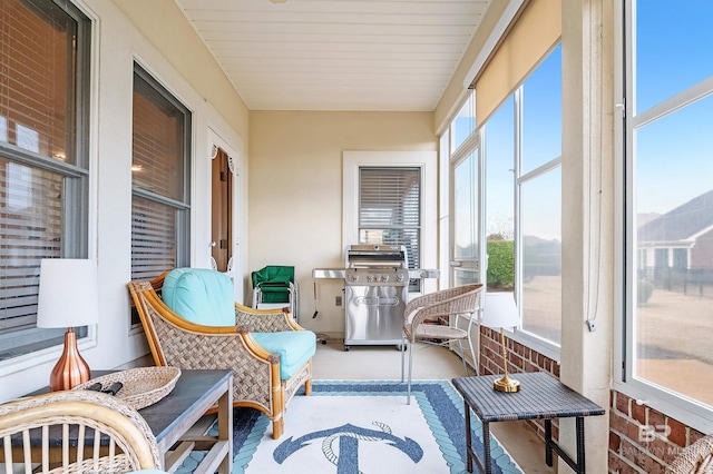 view of sunroom