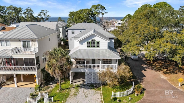 aerial view with a residential view