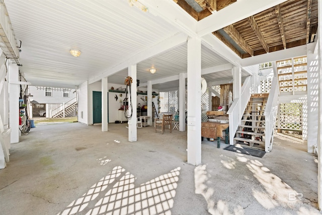 view of patio / terrace with stairs