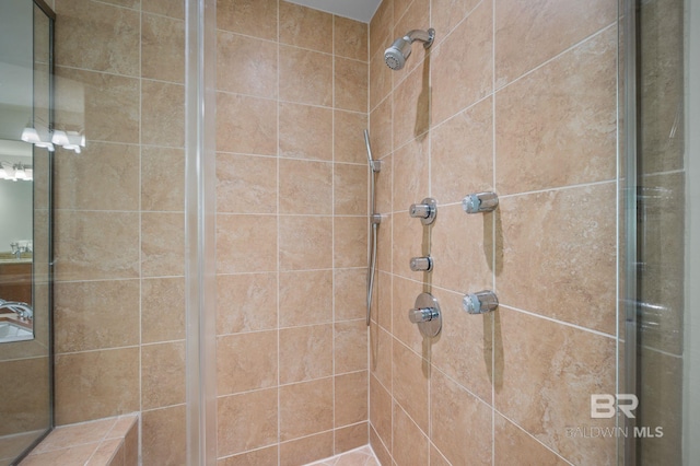 full bathroom with a stall shower