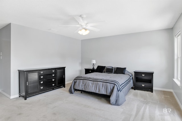 7431 Summer Ct, Mobile, AL 36695 - bedroom featuring carpet flooring, baseboards, and ceiling fan