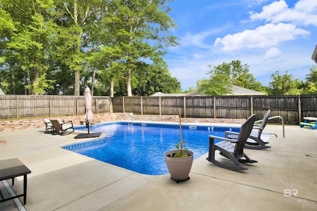 7431 Summer Ct, Mobile, AL 36695 - view of swimming pool with a patio area and a fenced backyard