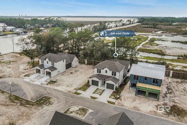 845 Inlet Cir, Gulf Shores, AL 36542 - aerial perspective of suburban area featuring a nearby body of water