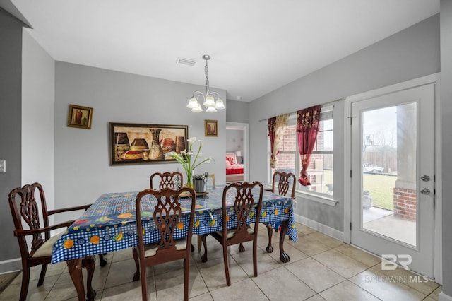 1206 Crown Walk Dr, Foley, AL 36535 - tiled dining area with a chandelier