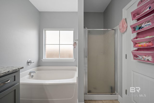 1206 Crown Walk Dr, Foley, AL 36535 - bathroom with vanity and plus walk in shower