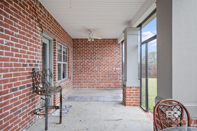 1206 Crown Walk Dr, Foley, AL 36535 - unfurnished sunroom with ceiling fan