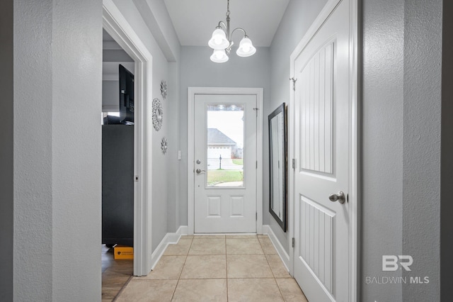 1206 Crown Walk Dr, Foley, AL 36535 - entryway with an inviting chandelier and light tile patterned floors