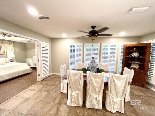 1203 Captain Oneal Dr, Daphne, AL 36526 - dining space with ceiling fan and baseboards
