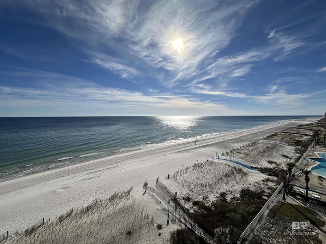 water view featuring a view of the beach