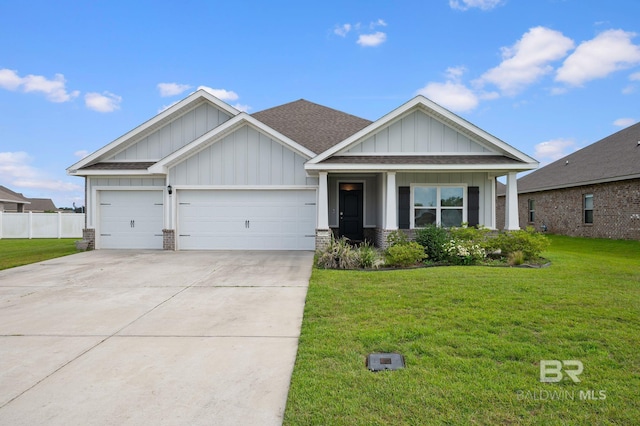 24884 Smarty Jones Cir, Daphne, AL 36526 - craftsman inspired home with board and batten siding, a garage, concrete driveway, and a shingled roof