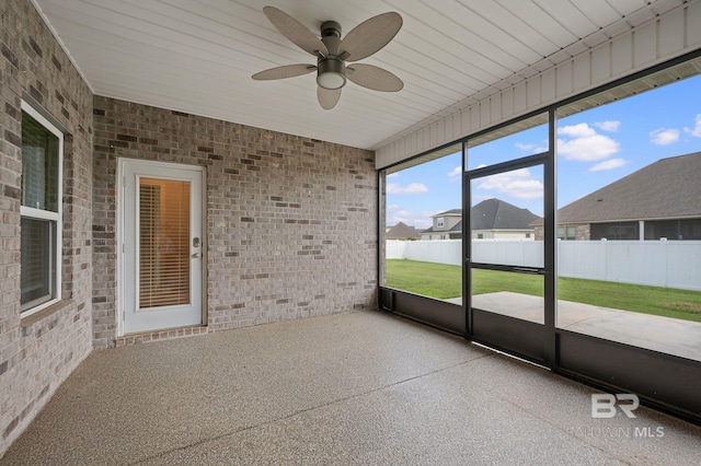 24884 Smarty Jones Cir, Daphne, AL 36526 - unfurnished sunroom featuring a ceiling fan