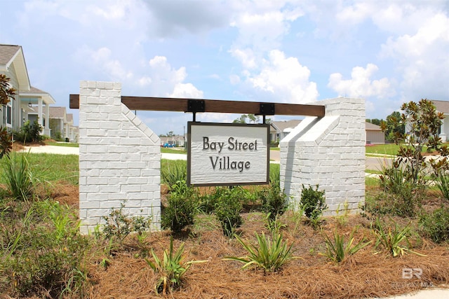 view of community sign