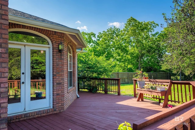 9150 County Road 91, Lillian, AL 36549 - wooden deck featuring french doors
