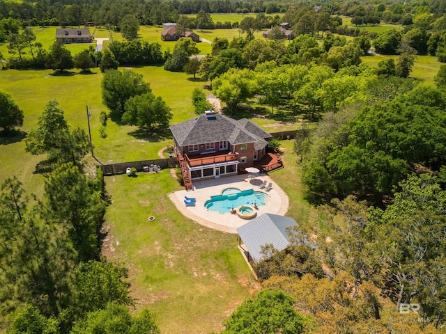 9150 County Road 91, Lillian, AL 36549 - aerial view of property and surrounding area featuring a pool
