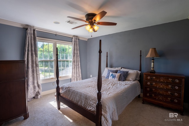 9150 County Road 91, Lillian, AL 36549 - carpeted bedroom with baseboards and ceiling fan
